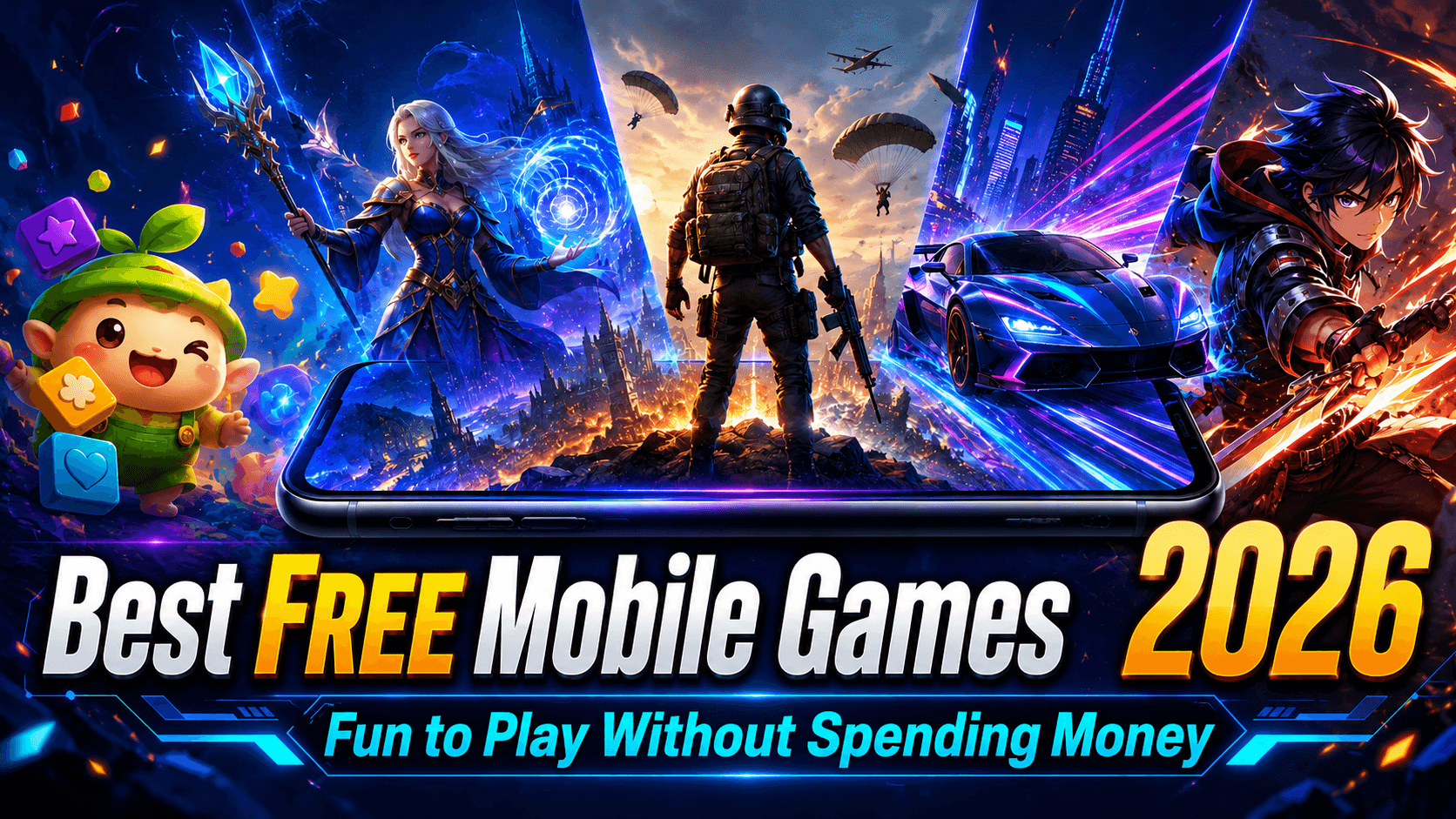 A compilation of the best free mobile games of 2026. Play for fun without spending any money.