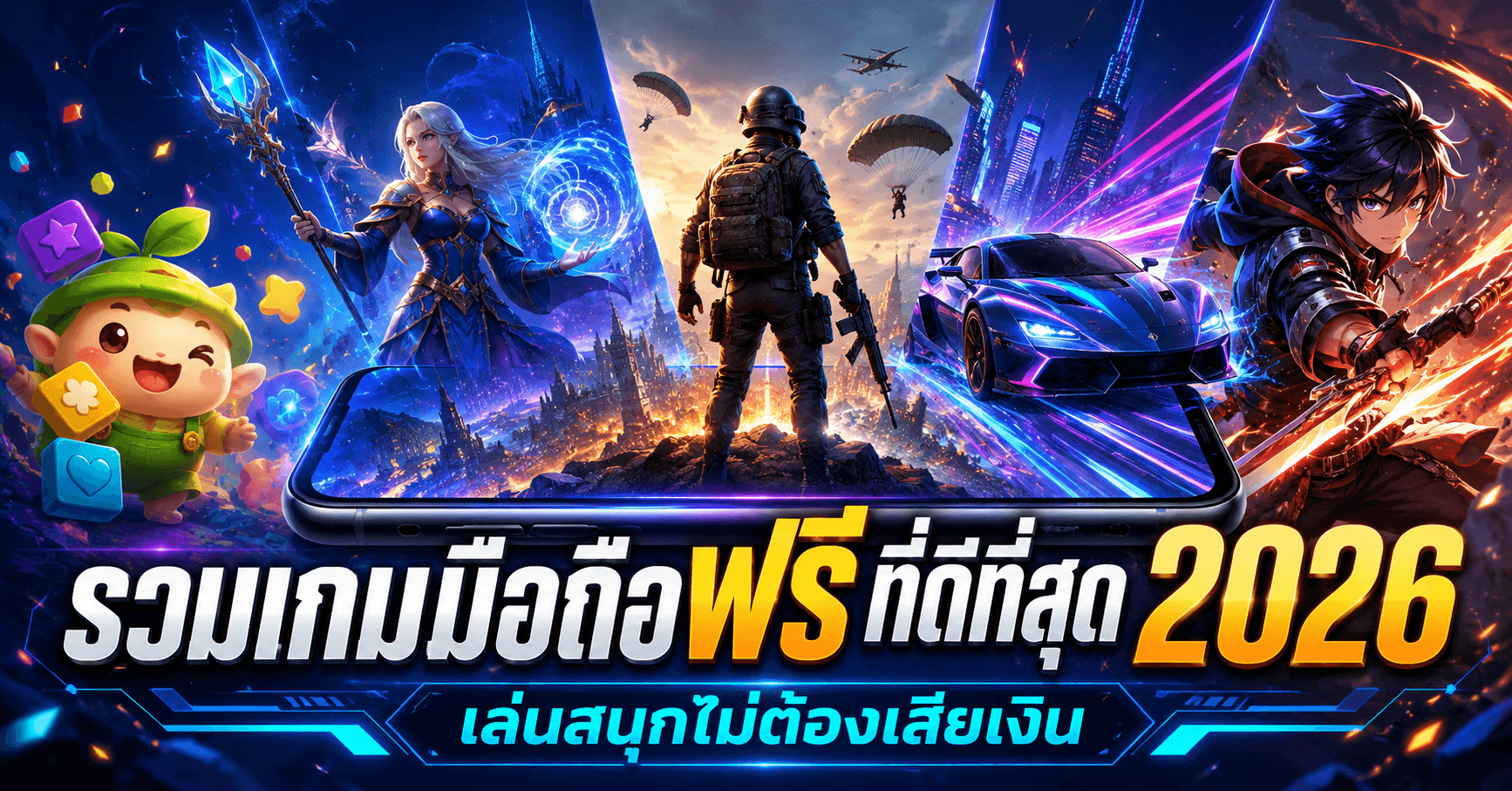 รวมเกมมือถือฟรีที่ดีที่สุด 2026 เล่นสนุกไม่ต้องเสียเงิน